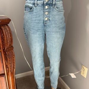 High-Waisted Light Blue Jeans